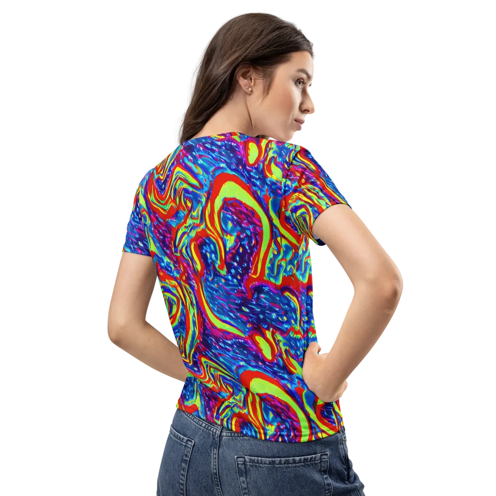 Scarlet Acid Garden on Women's Crew Neck T-Shirt — Back