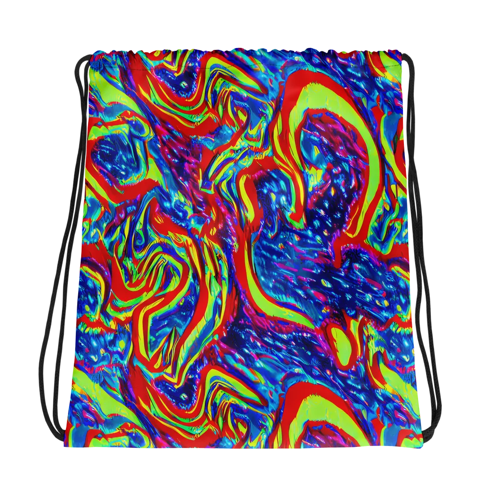 Scarlet Acid Garden on Drawstring Bag — Photo