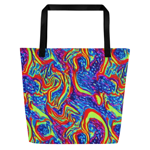 Scarlet Acid Garden on a Large Tote Bag W/ Pocket