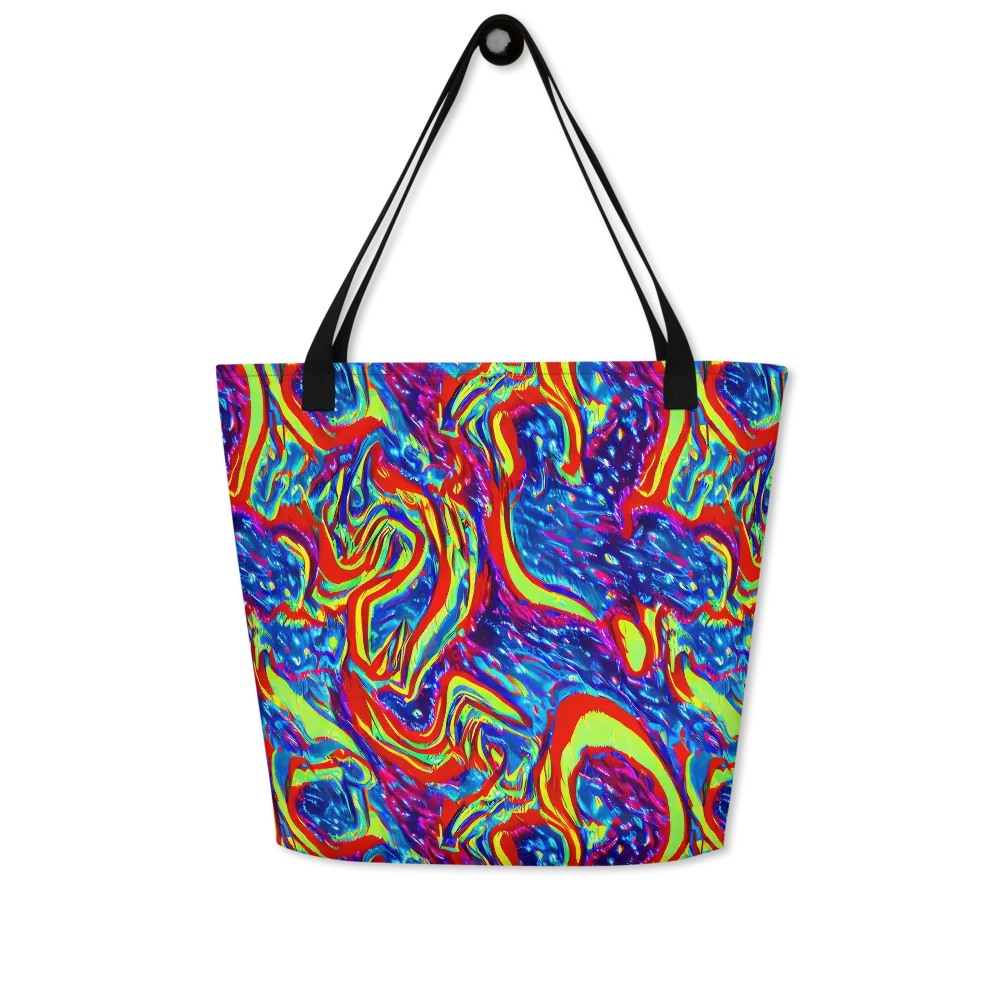 Scarlet Acid Garden on Large Tote Bag W/ Pocket — Front