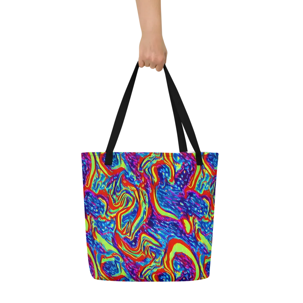 Scarlet Acid Garden on Large Tote Bag W/ Pocket — Front