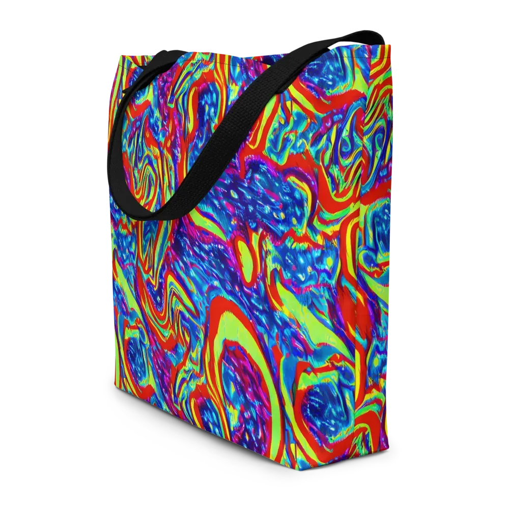Scarlet Acid Garden on Large Tote Bag W/ Pocket — Front