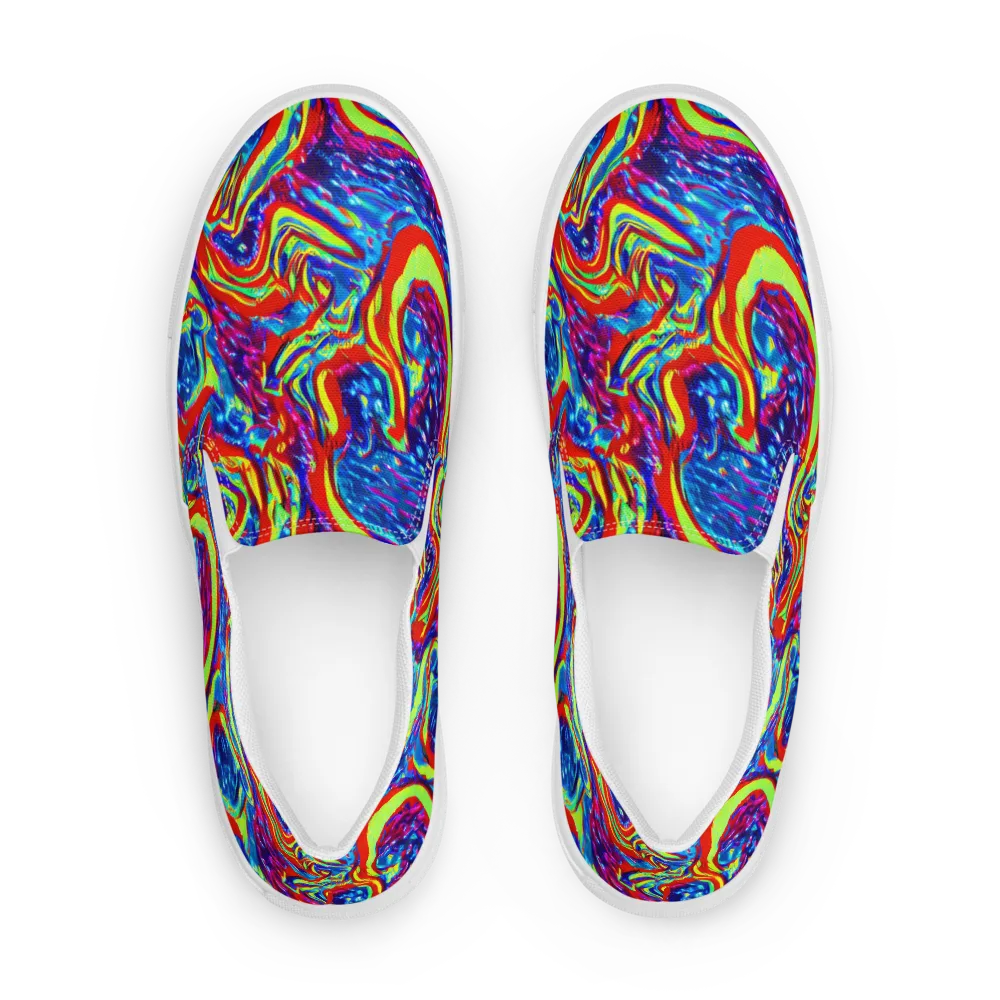 Scarlet Acid Garden on Women's Slip-On Canvas Shoes — Front