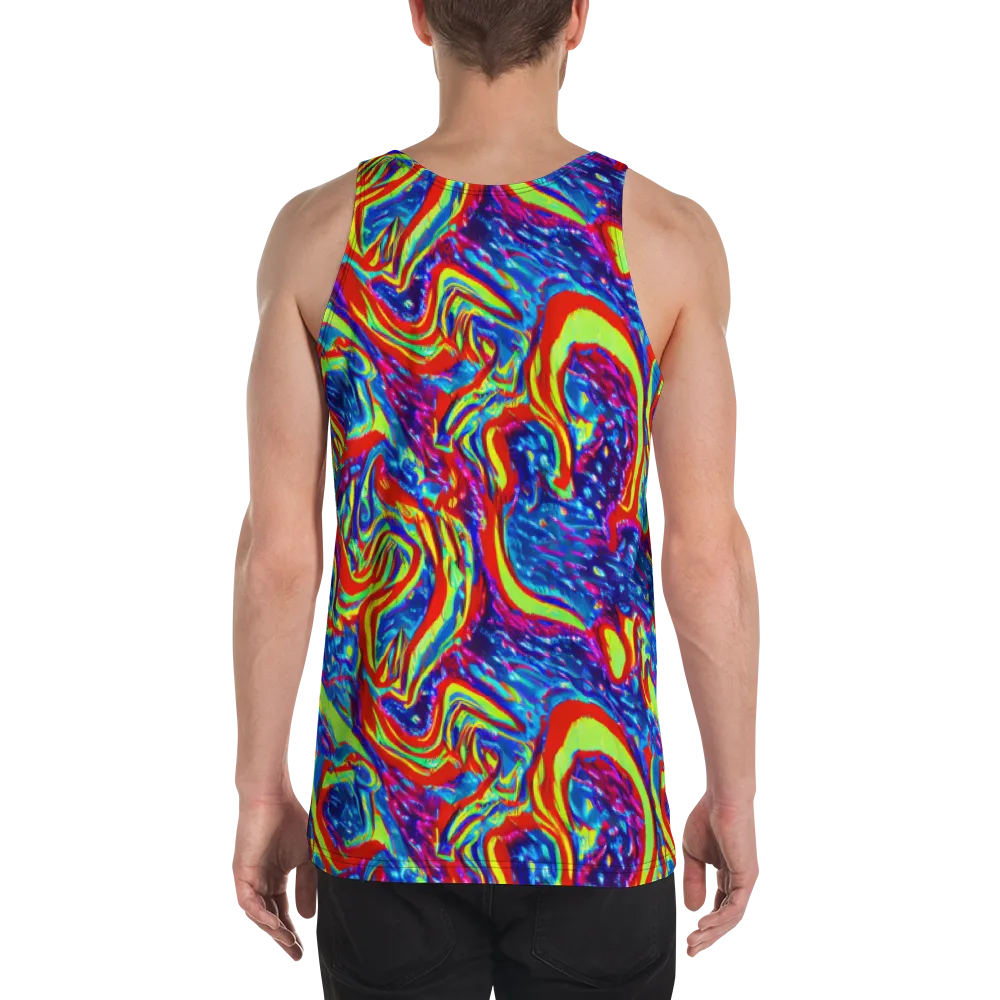 Scarlet Acid Garden on Men's Tank Top — Back