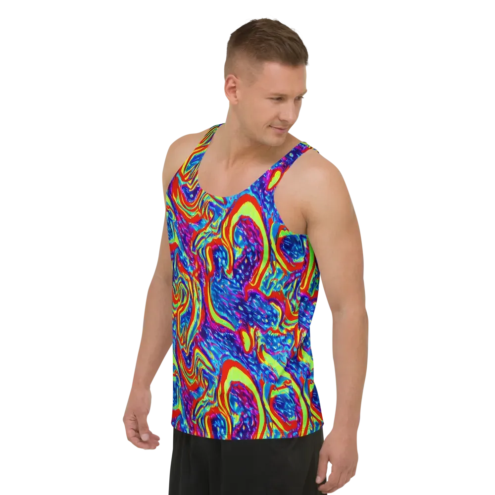 Scarlet Acid Garden on Men's Tank Top — Left Front
