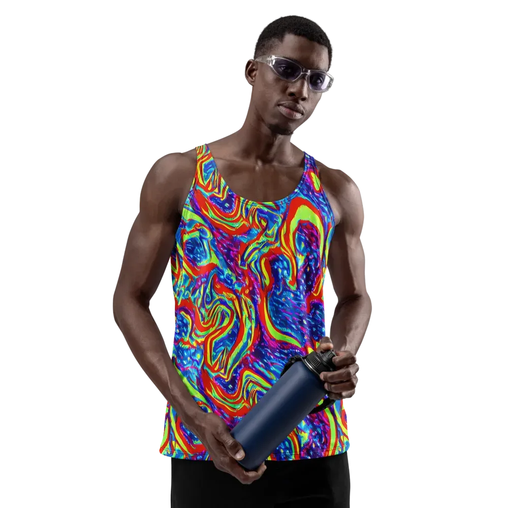 Scarlet Acid Garden on Men's Tank Top — Front