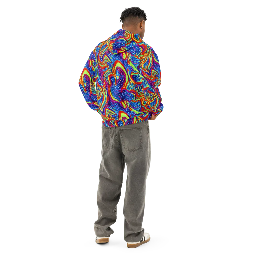 Scarlet Acid Garden on Cotton Hoodie — Back
