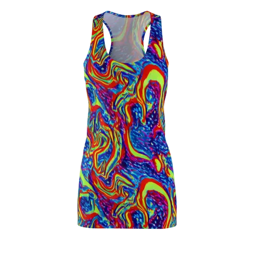 Scarlet Acid Garden on a Racerback Dress