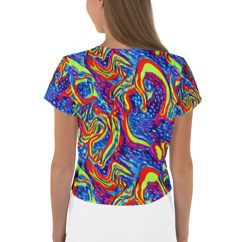 Scarlet Acid Garden on Crop Tee — Back