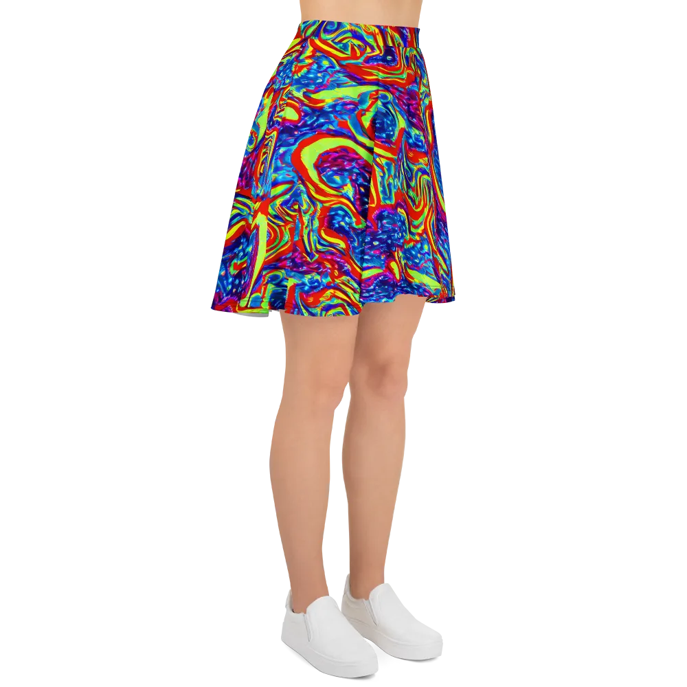 Scarlet Acid Garden on Skater Skirt — Right