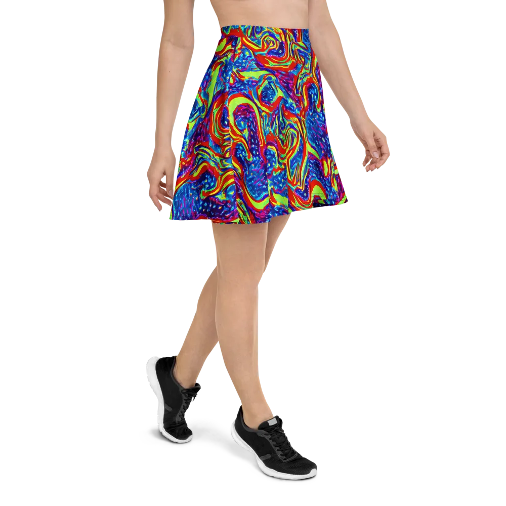 Scarlet Acid Garden on Skater Skirt — Right