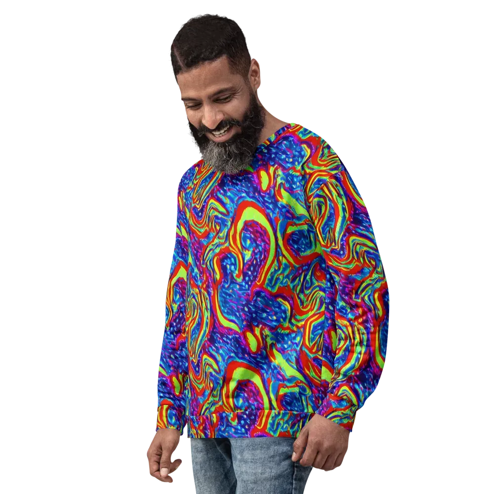 Scarlet Acid Garden on Sweatshirt — Left Front