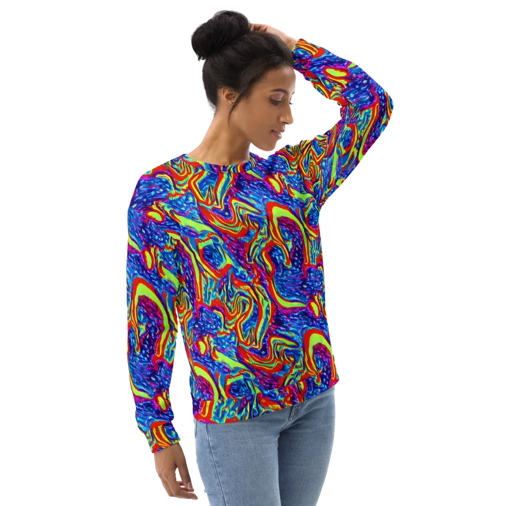 Scarlet Acid Garden on Sweatshirt — Right Front