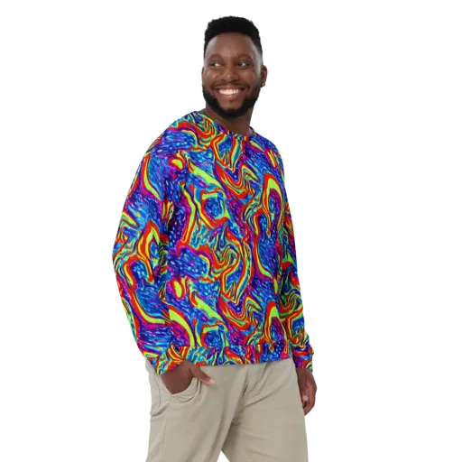 Scarlet Acid Garden on a Sweatshirt