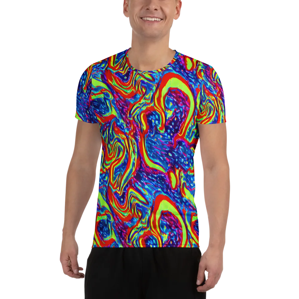 Scarlet Acid Garden on Men's Athletic T-Shirt — Front