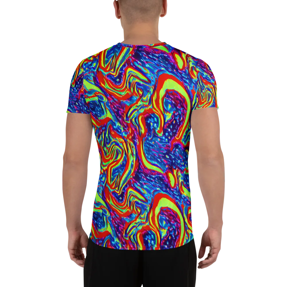 Scarlet Acid Garden on Men's Athletic T-Shirt — Back