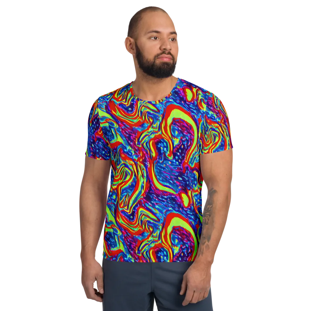 Scarlet Acid Garden on Men's Athletic T-Shirt — Front
