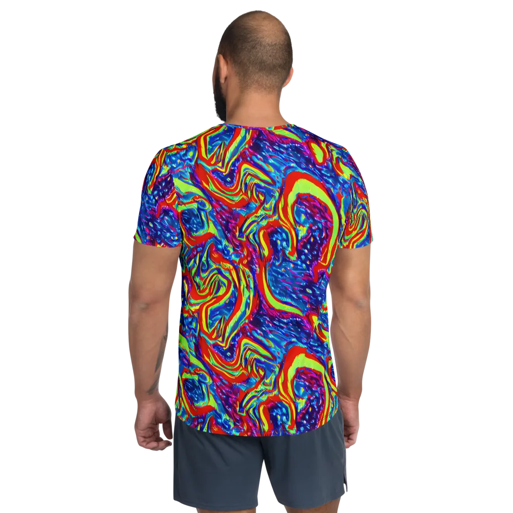 Scarlet Acid Garden on Men's Athletic T-Shirt — Back
