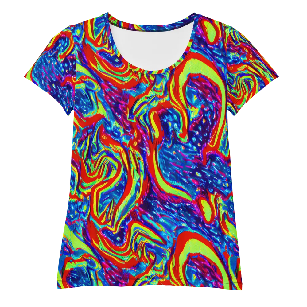 Scarlet Acid Garden on Women's Athletic T-Shirt — Front
