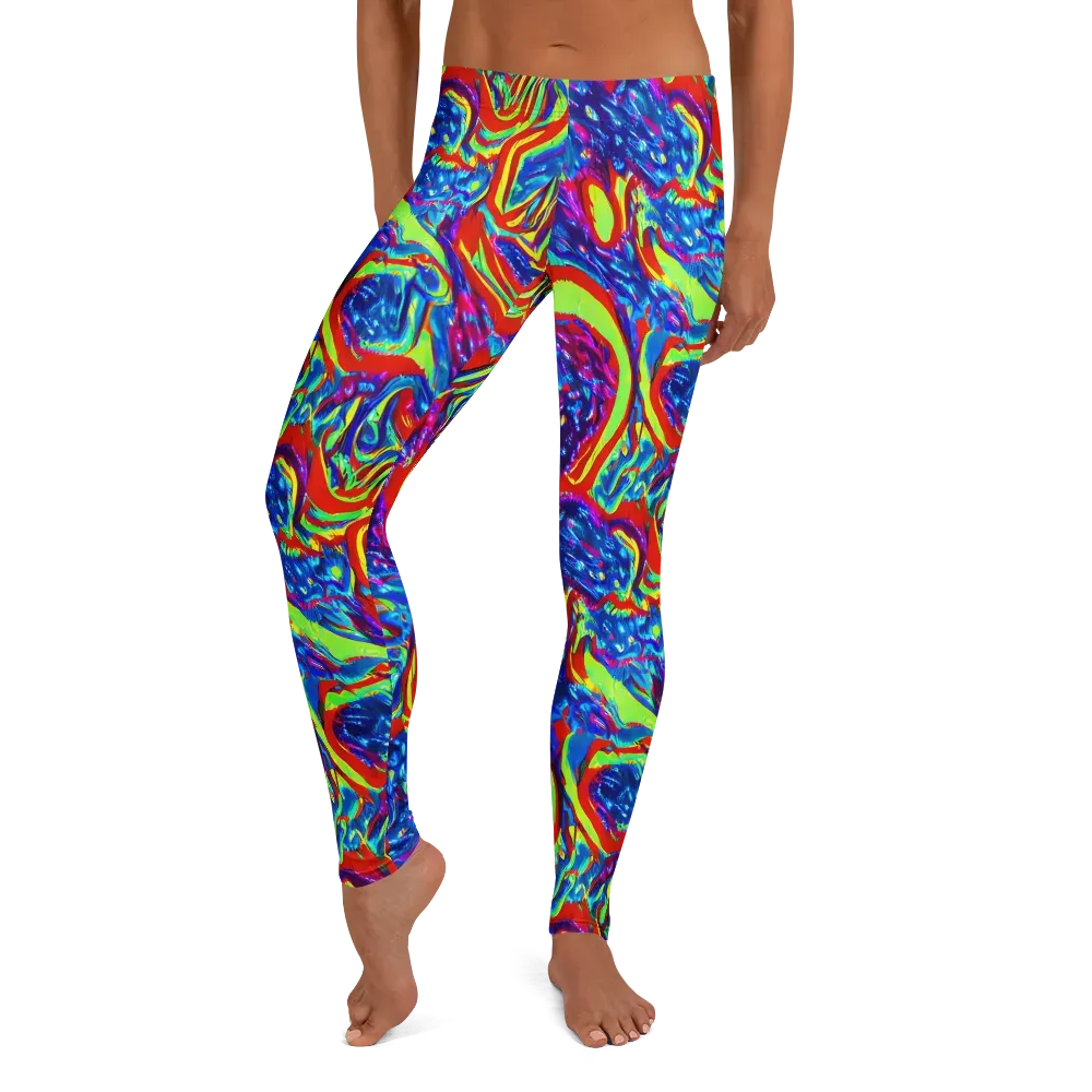 Scarlet Acid Garden on Leggings — Front