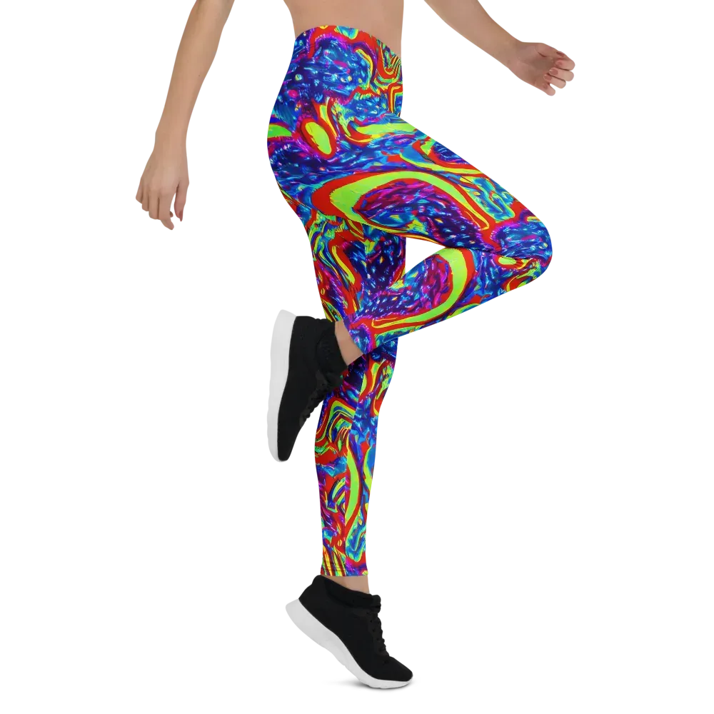 Scarlet Acid Garden on Leggings — Right