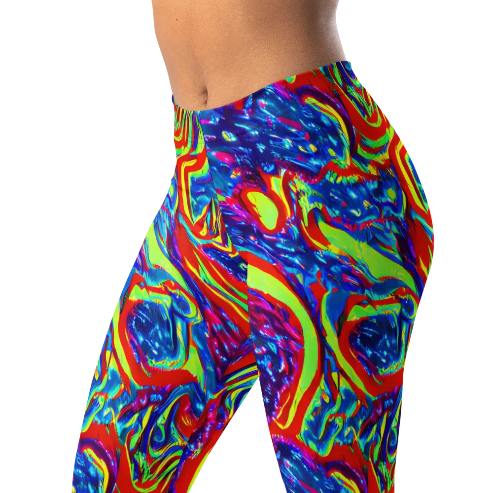 Scarlet Acid Garden on Leggings — Left Front