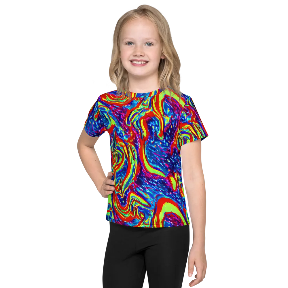 Scarlet Acid Garden on Kids Crew Neck T-Shirt — Front