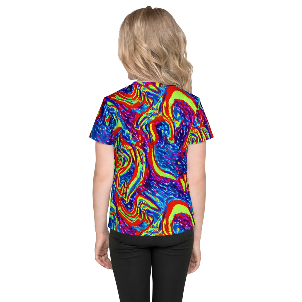 Scarlet Acid Garden on Kids Crew Neck T-Shirt — Back