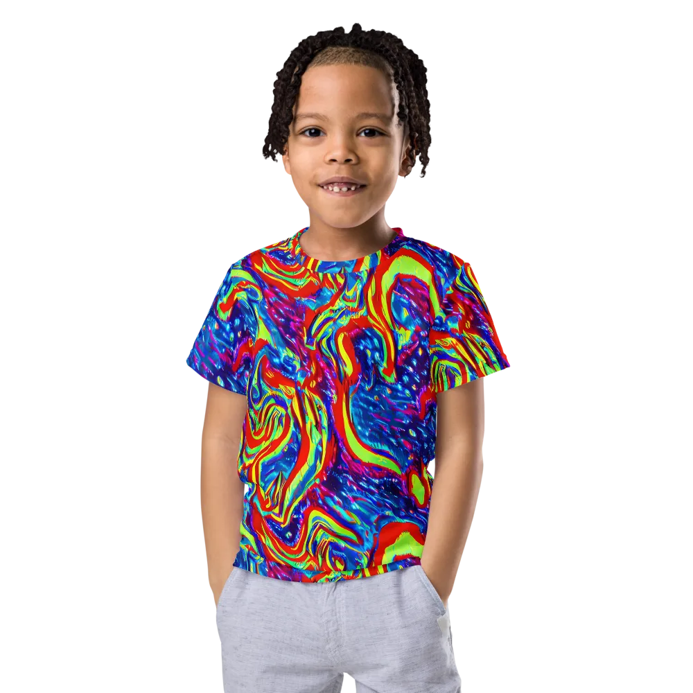 Scarlet Acid Garden on Kids Crew Neck T-Shirt — Front