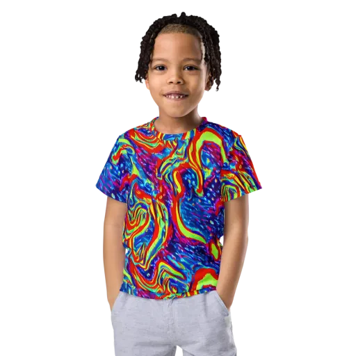 Scarlet Acid Garden on a Kids Crew Neck T-Shirt