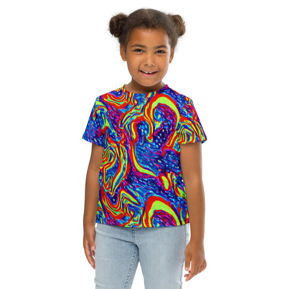 Scarlet Acid Garden on Kids Crew Neck T-Shirt — Front