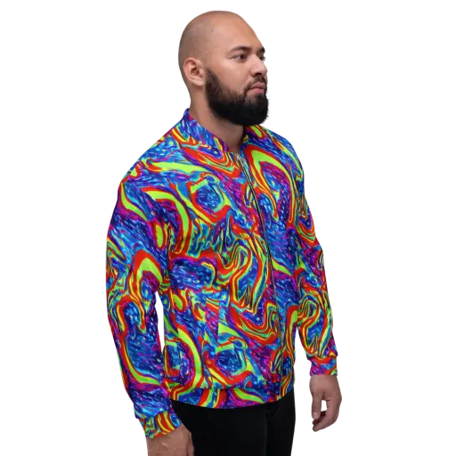 Scarlet Acid Garden on a Bomber Jacket