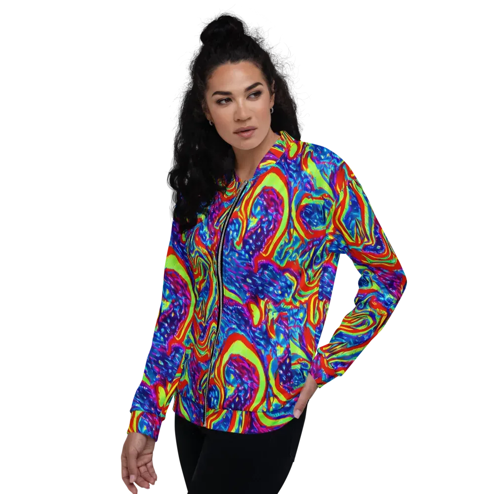 Scarlet Acid Garden on Bomber Jacket — Left