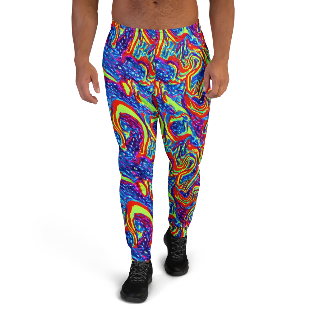 Scarlet Acid Garden on Men's Joggers — Front