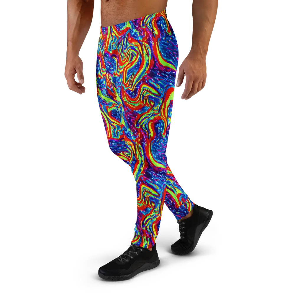 Scarlet Acid Garden on Men's Joggers — Left