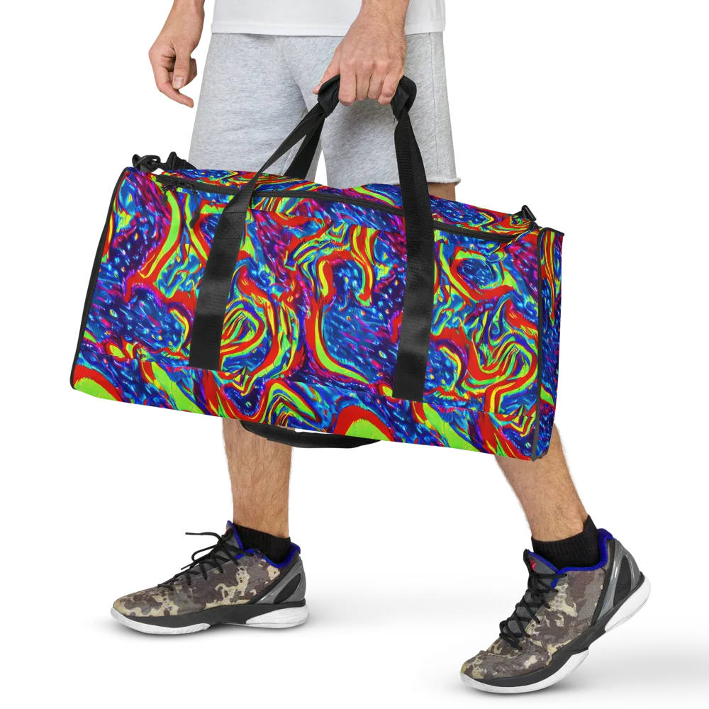 Scarlet Acid Garden on Duffle Bag — Front
