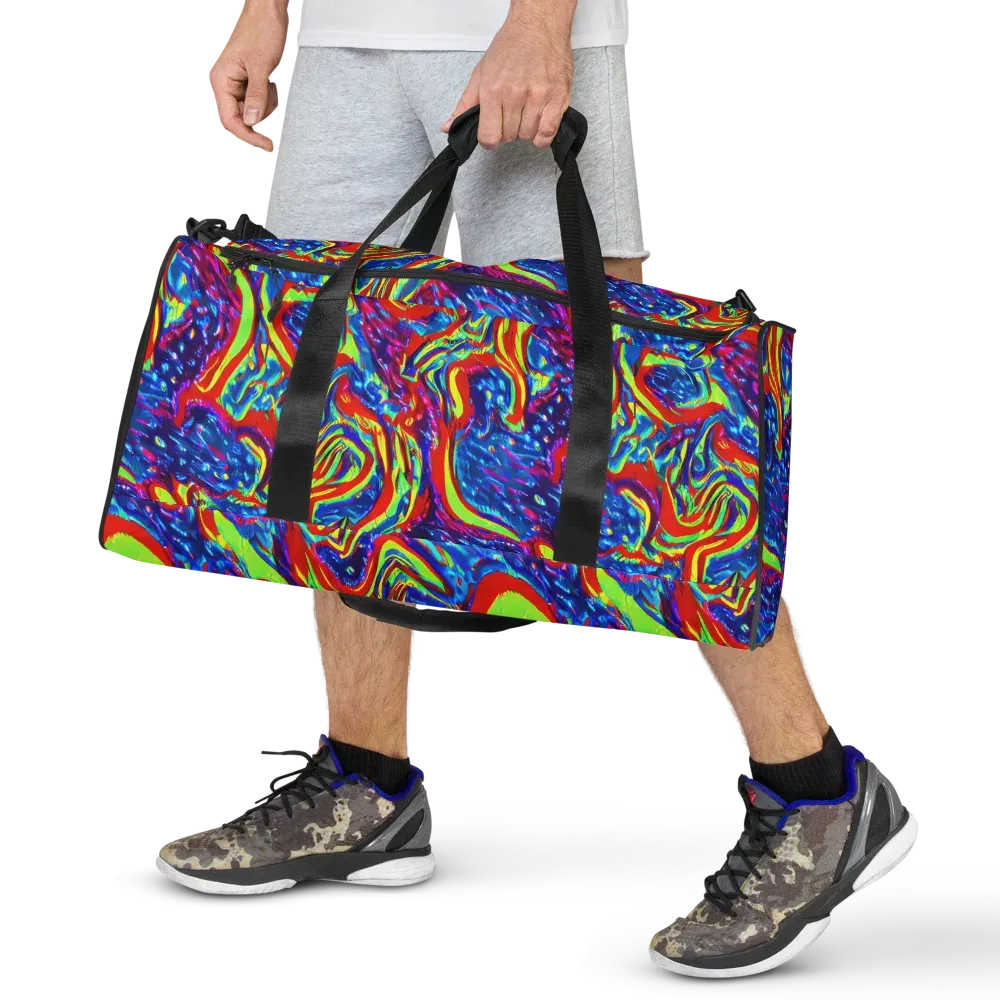 Scarlet Acid Garden on Duffle Bag — Front