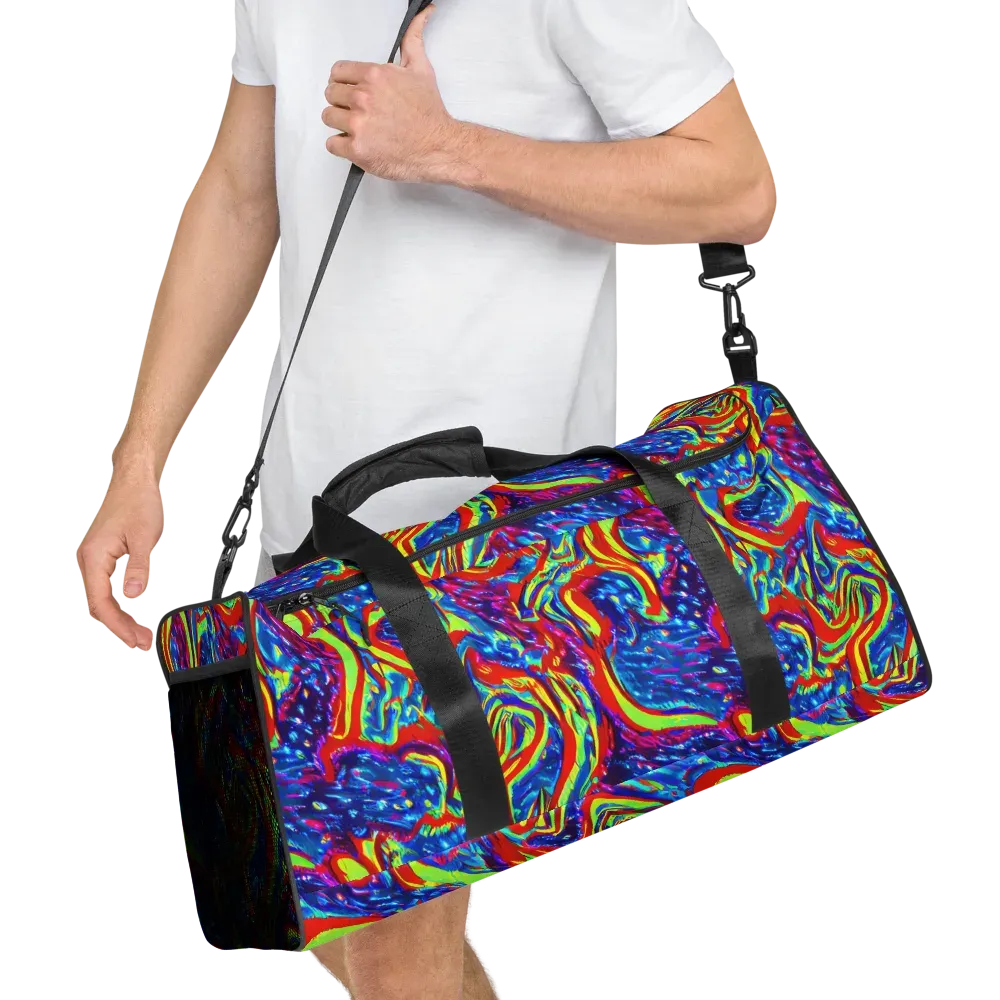 Scarlet Acid Garden on Duffle Bag — Right Front