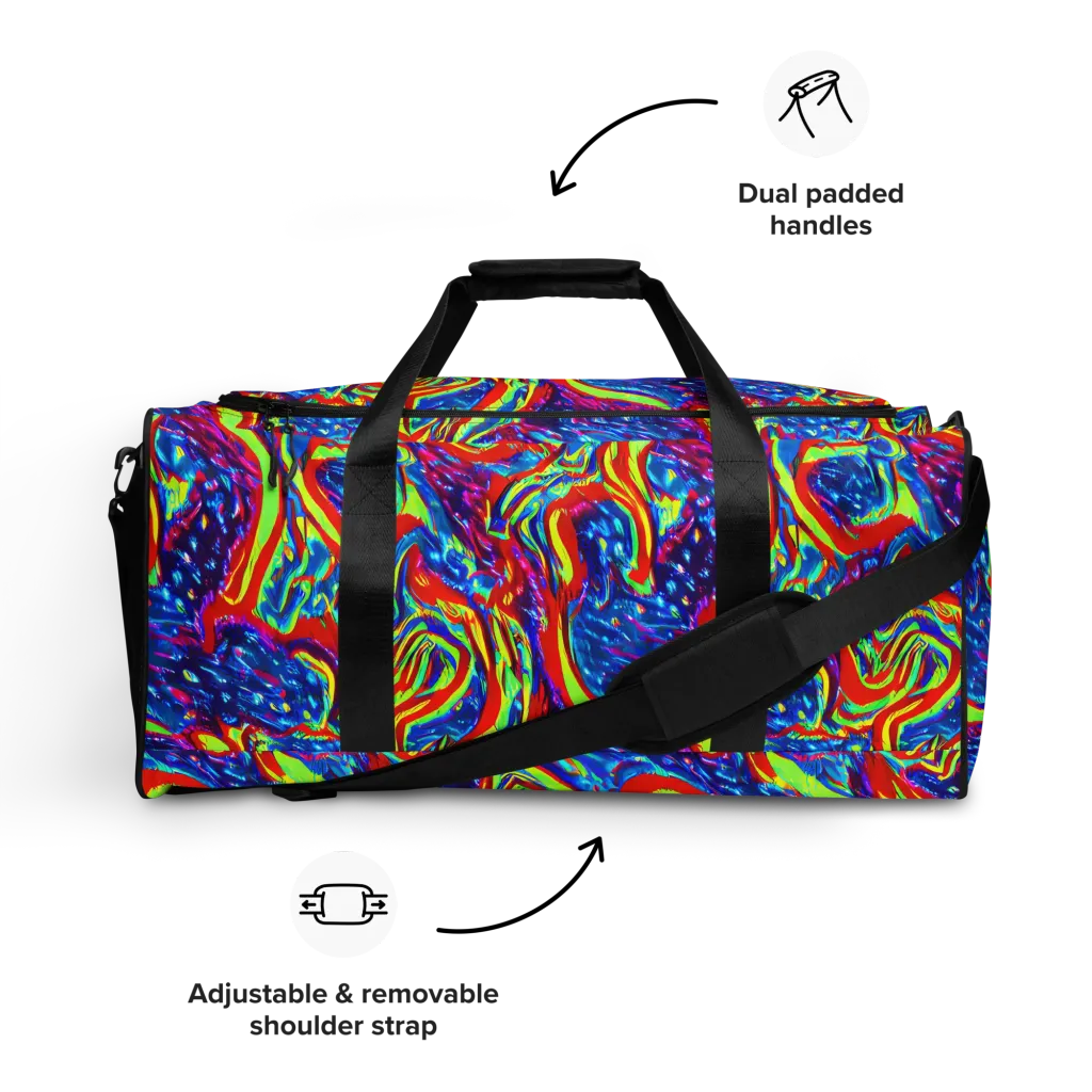Scarlet Acid Garden on Duffle Bag — Front