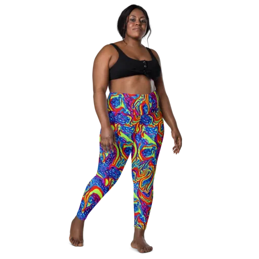 Scarlet Acid Garden on a Leggings with Pockets