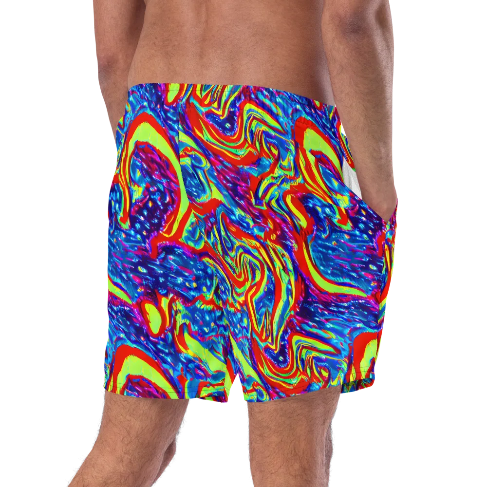 Scarlet Acid Garden on Swim Trunks — Right Back
