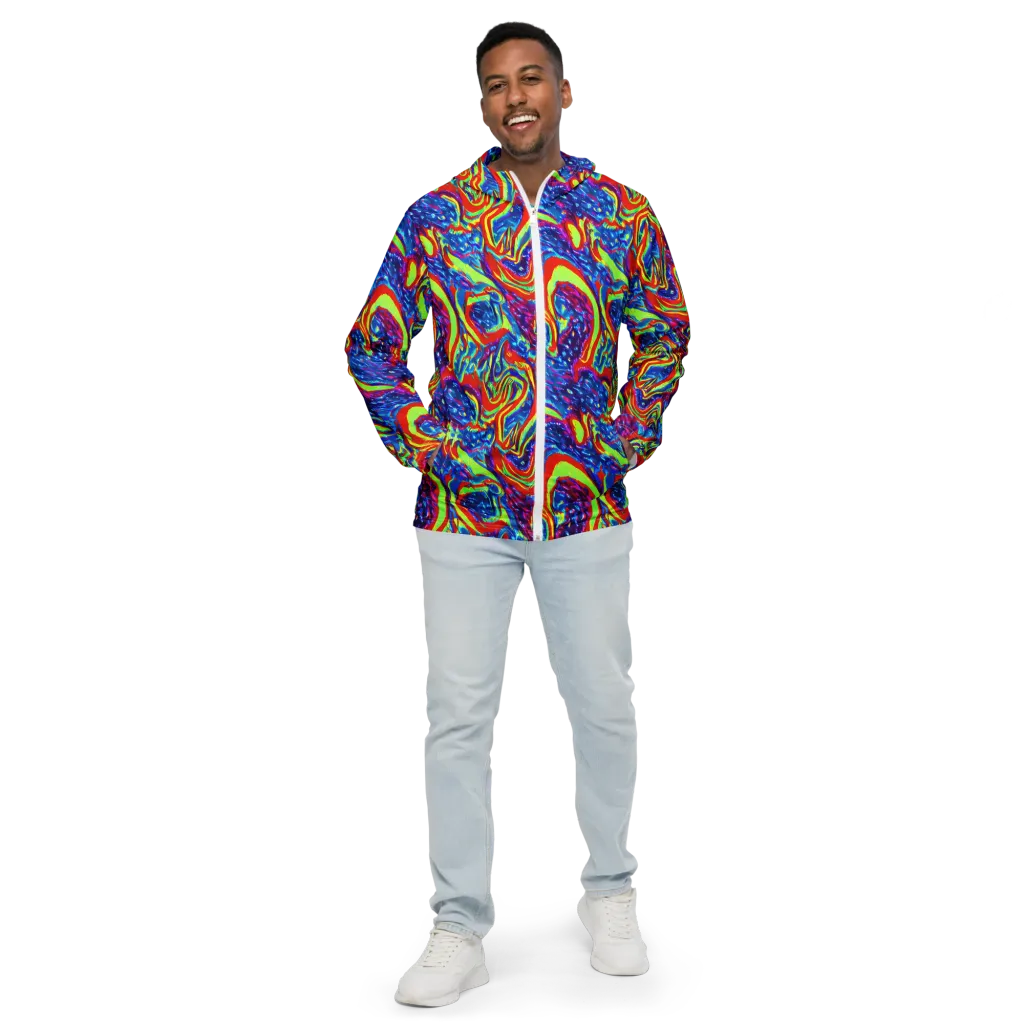 Scarlet Acid Garden on Men's Windbreaker — Front