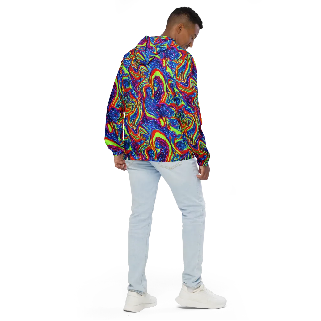 Scarlet Acid Garden on Men's Windbreaker — Back