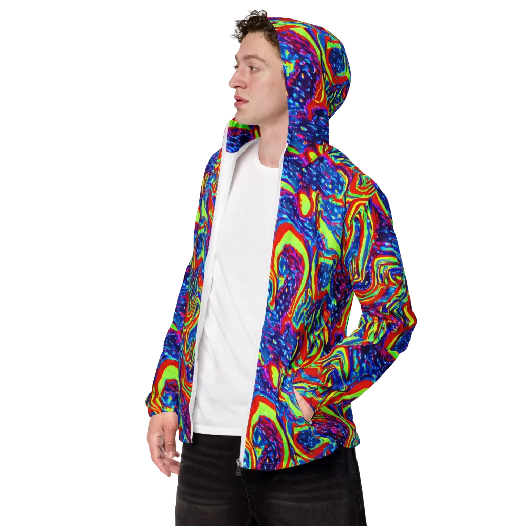 Scarlet Acid Garden on Men's Windbreaker — Left Front