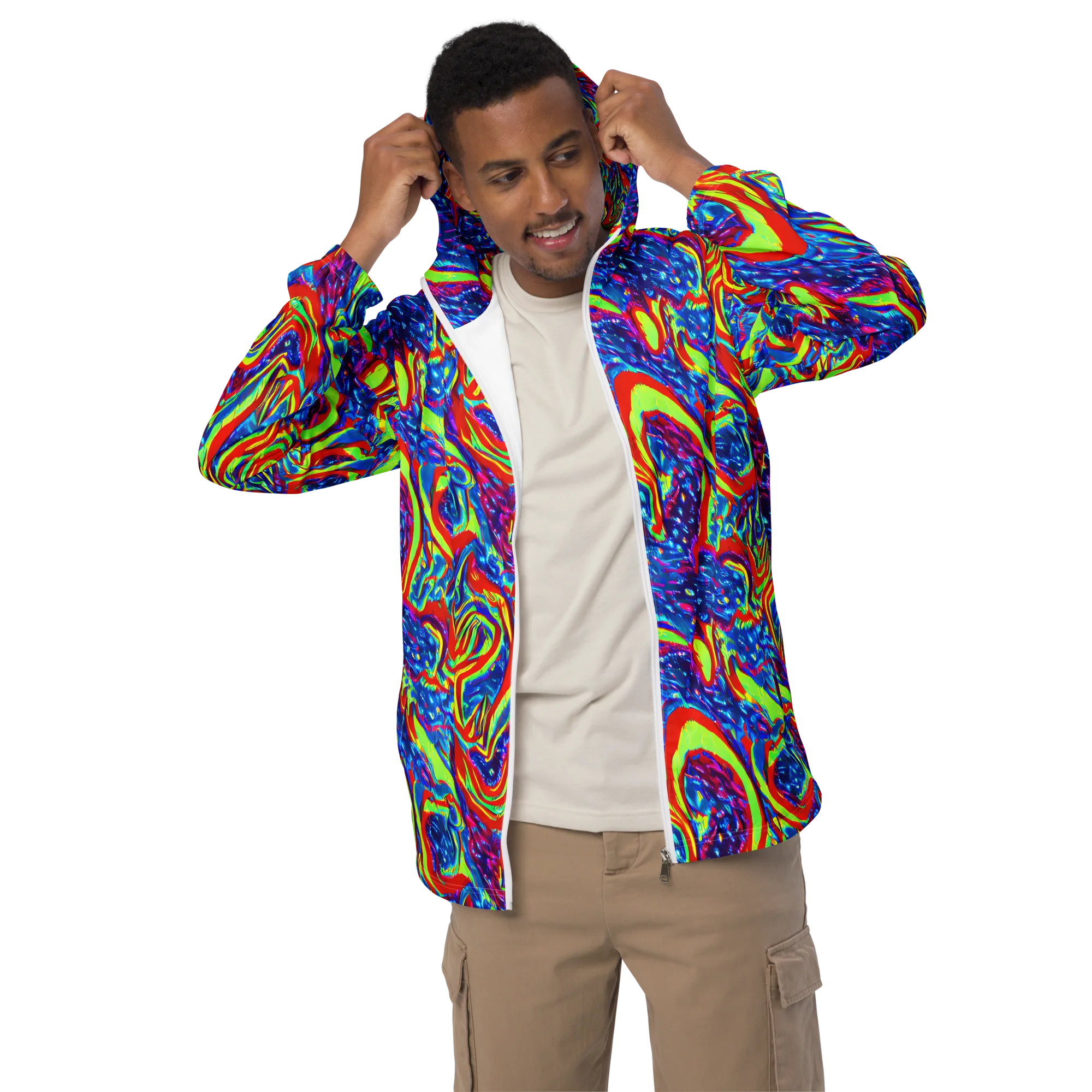Scarlet Acid Garden on Men's Windbreaker — Front