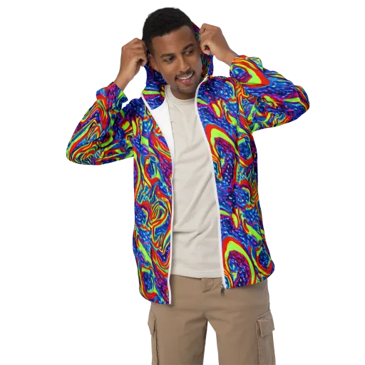 Scarlet Acid Garden on a Men's Windbreaker