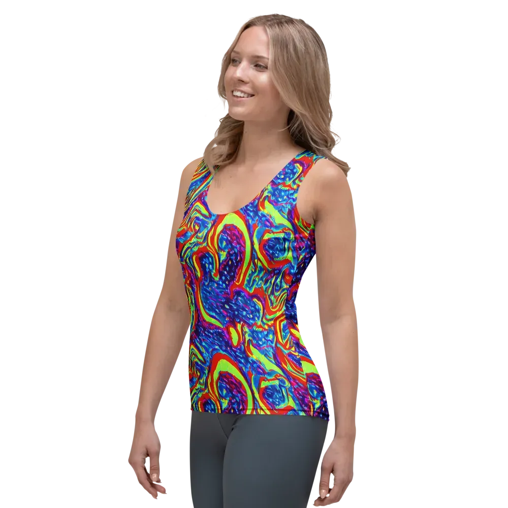 Scarlet Acid Garden on Women's Tank Top — Left Front