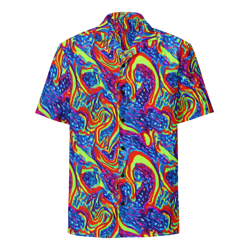 Scarlet Acid Garden on Button Shirt — Front