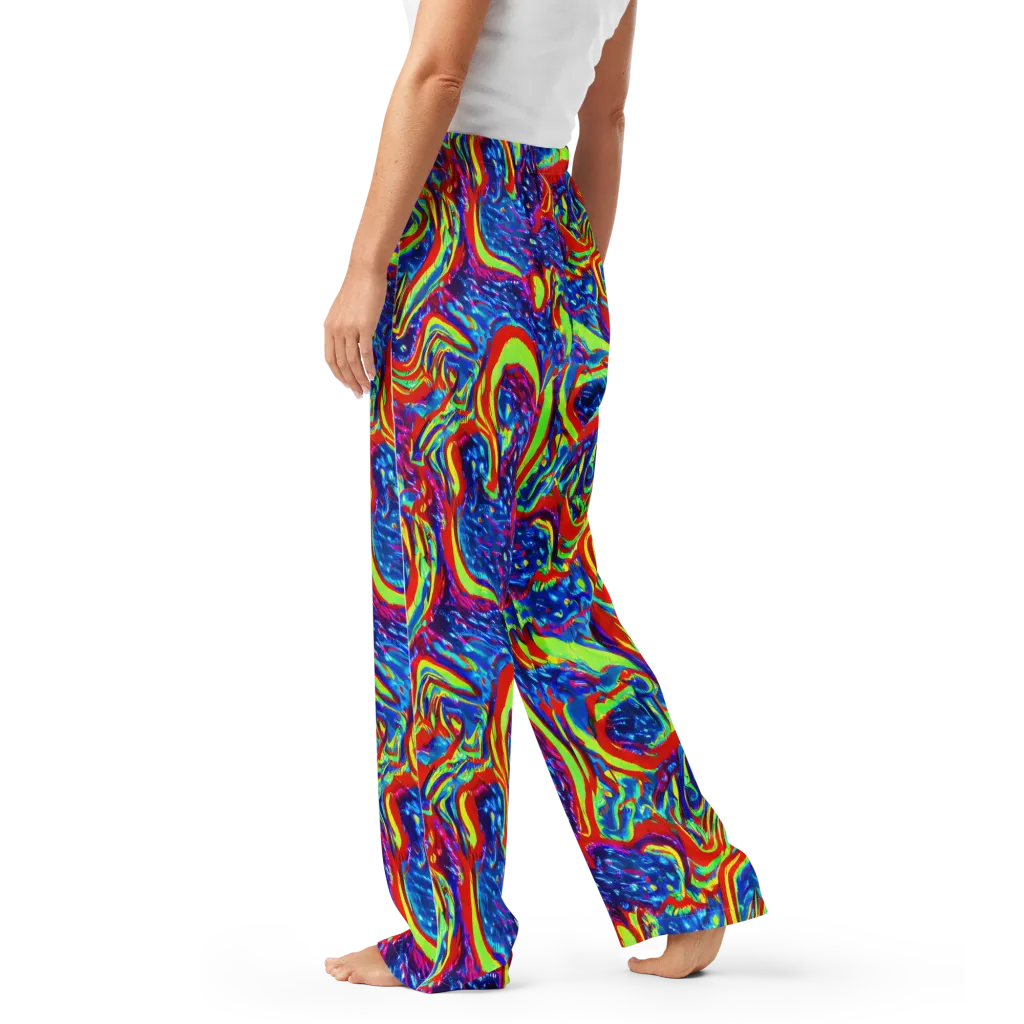 Scarlet Acid Garden on Women's Pajama Pants — Left
