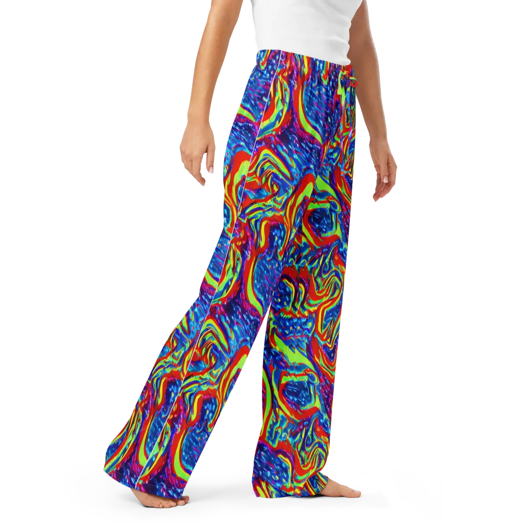 Scarlet Acid Garden on Women's Pajama Pants — Right Front
